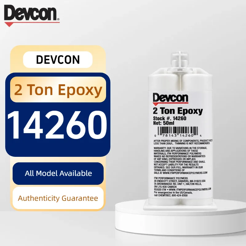 Devcon 14260 2 Ton Epoxy 50ml Clear Two-Part Epoxy Adhesive 1:1 Mix Ratio for Metal Glass Ceramic Wood Repair
Devcon 14260 2 Ton Epoxy 50ml Clear Two-Part Epoxy Adhesive 1:1 Mix Ratio for Metal Glass Ceramic Wood Repair