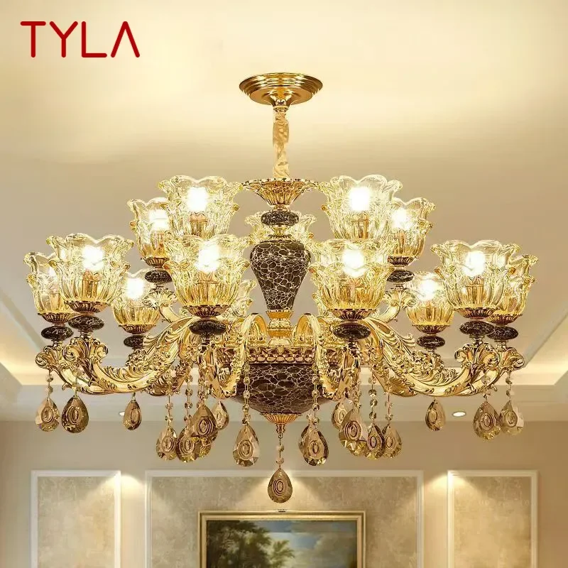 TYLA European Luxury Crystal Chandelier LED American Living Room Restaurant Bedroom Villa Hotel Clothing Store Pendent Lamp
TYLA European Luxury Crystal Chandelier LED American Living Room Restaurant Bedroom Villa Hotel Clothing Store Pendent Lamp