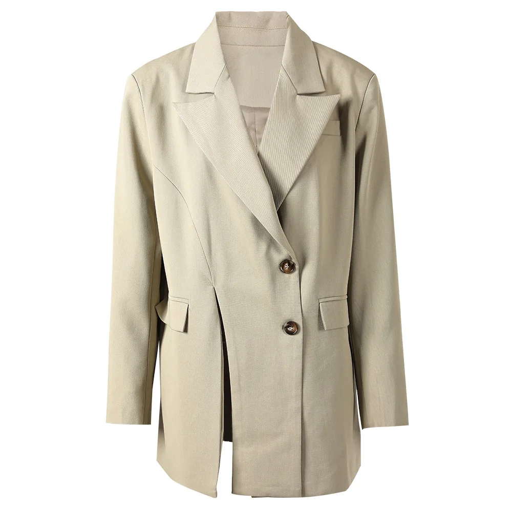 SuperAen 2026 Spring New Korean Style Slit Design Suit Women Loose Khaki Color Elegant Fashion Oversize Casual Coats
SuperAen 2026 Spring New Korean Style Slit Design Suit Women Loose Khaki Color Elegant Fashion Oversize Casual Coats