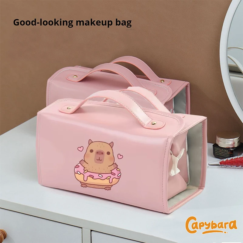 Capybara High End Fashion Large Capacity Women's Makeup Bag Kawaii Anime Figures Printed Cosmetic Bags Travel Toiletry Bag Gifts
Capybara High End Fashion Large Capacity Women's Makeup Bag Kawaii Anime Figures Printed Cosmetic Bags Travel Toiletry Bag Gifts