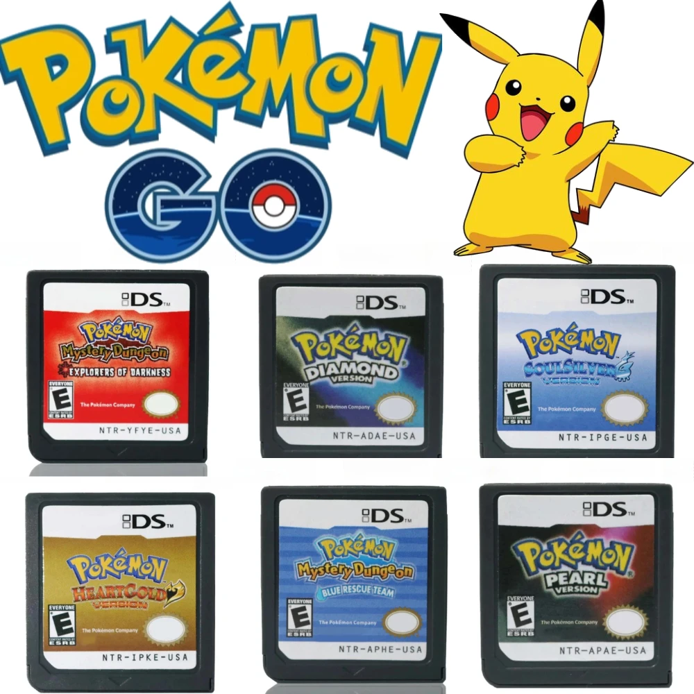 DS Game Cartridge Pokemon Series Video Game Card USA Version English Console Cartridge Platinum SoulSilver HeartGold Video Game
DS Game Cartridge Pokemon Series Video Game Card USA Version English Console Cartridge Platinum SoulSilver HeartGold Video Game