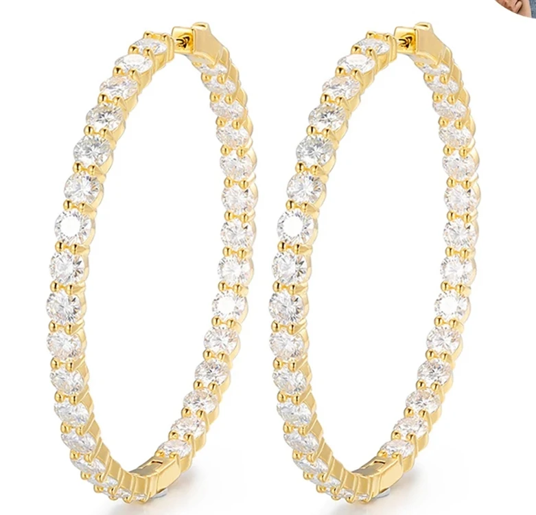 GRA Certified 2mm Full Moissanite Hoop Earrings For Women Man S925 Silver Plated 18K 1.56cttw Lab Diamond Earrings Fine Jewelry
GRA Certified 2mm Full Moissanite Hoop Earrings For Women Man S925 Silver Plated 18K 1.56cttw Lab Diamond Earrings Fine Jewelry