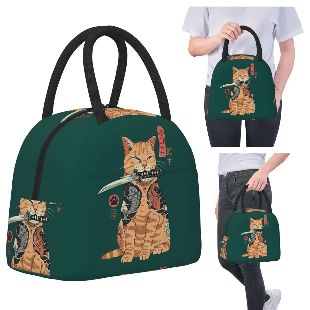Catana Cats Retro Samurai Yakuza Holder Insulated Lunch Bag for Women Office Cooler Thermal Food Box Tote Leakproof Lunch Boxes
Catana Cats Retro Samurai Yakuza Holder Insulated Lunch Bag for Women Office Cooler Thermal Food Box Tote Leakproof Lunch Boxes