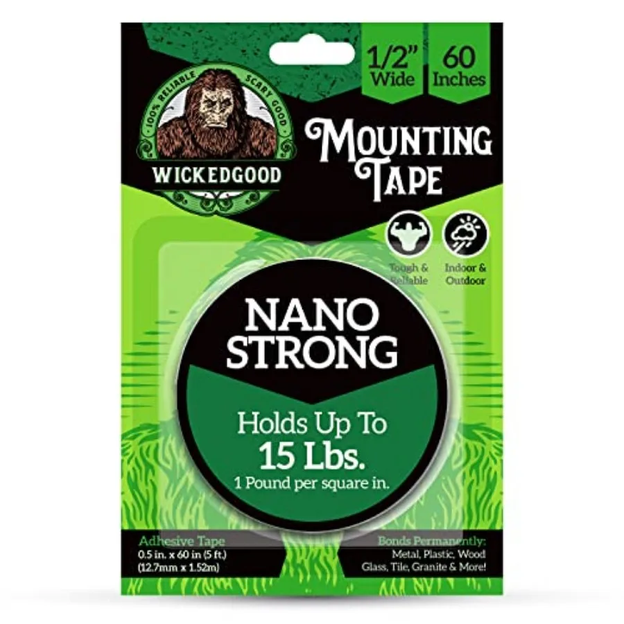Double Sided Adhesive Tape 1/2" x 60",Nano Tape, Indoor and Outdoor, Clear Removeable Mounting Tape, Residue Free, Mutli-Purpos
Double Sided Adhesive Tape 1/2" x 60",Nano Tape, Indoor and Outdoor, Clear Removeable Mounting Tape, Residue Free, Mutli-Purpos