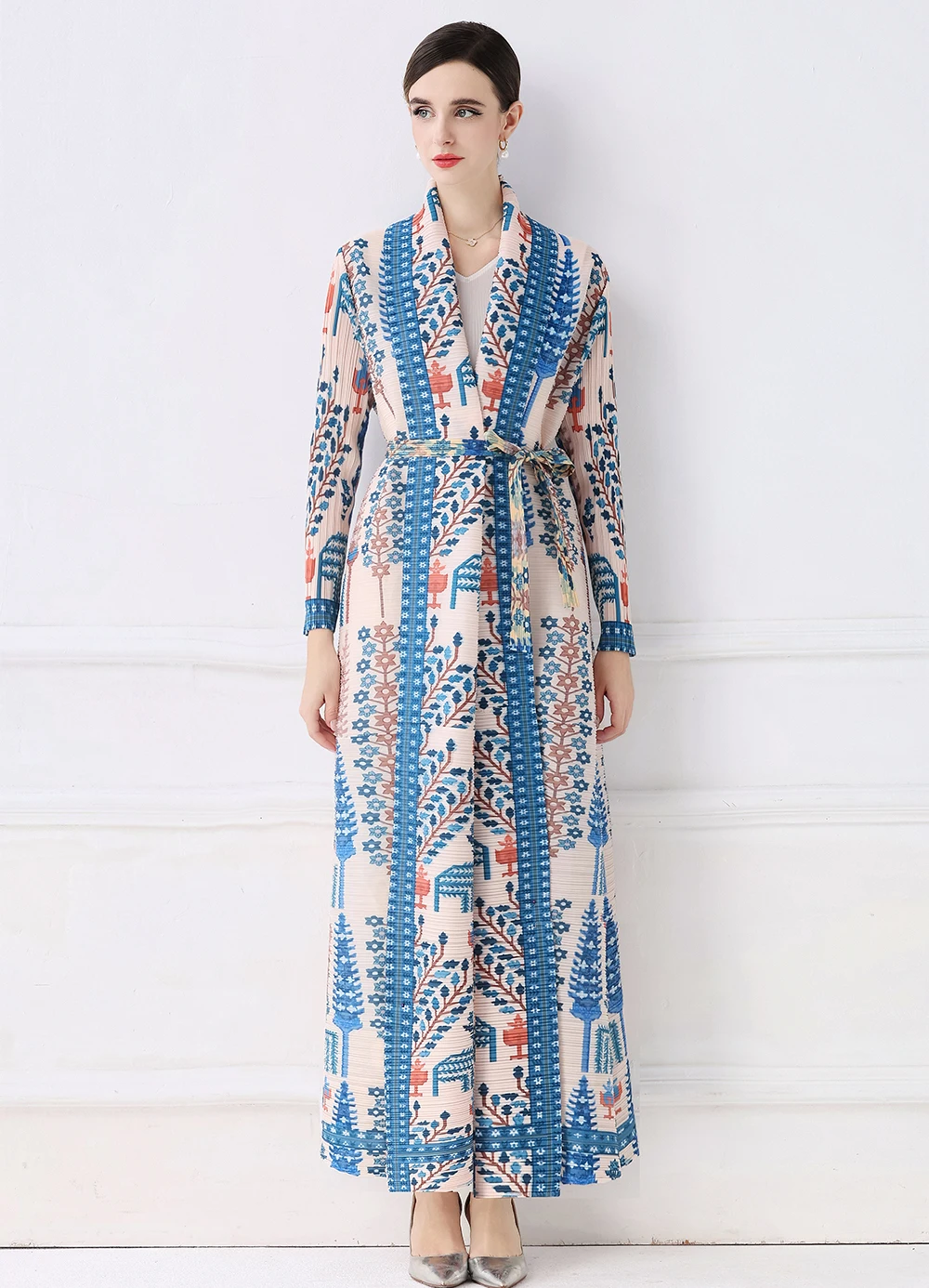 2025 Autumn Miyake Pleated Outerwear - Longline Trench Coat Versatile Loose Printed A-Line Skirt Women's Coats Jackets
2025 Autumn Miyake Pleated Outerwear - Longline Trench Coat Versatile Loose Printed A-Line Skirt Women's Coats Jackets