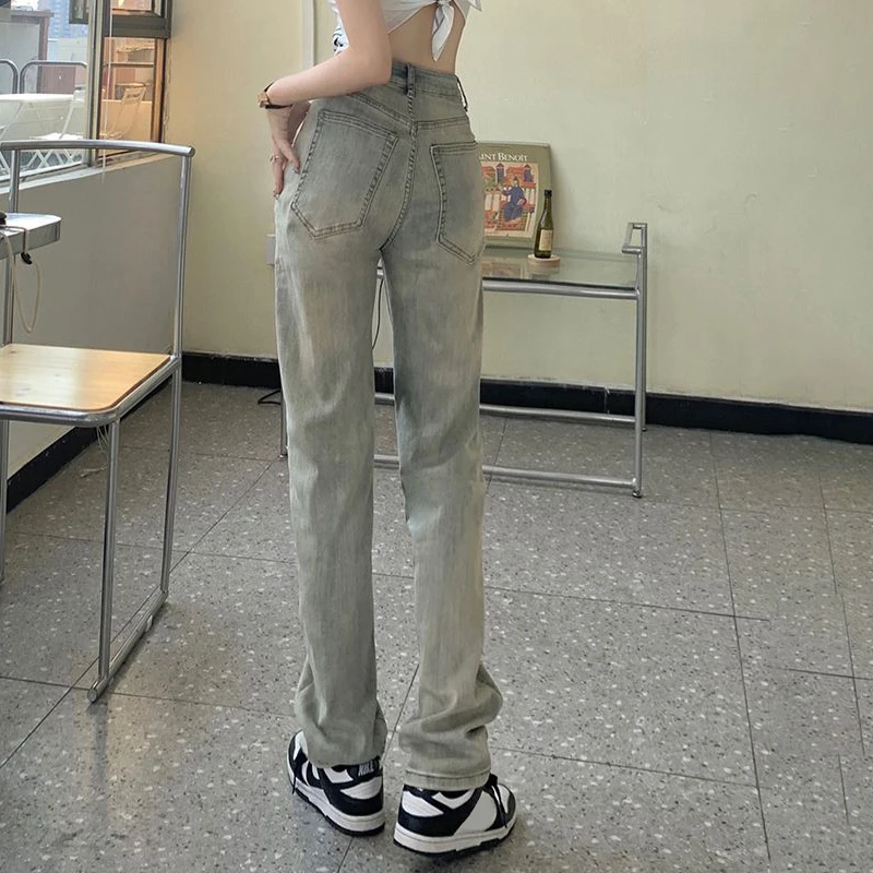 Retro High Street Wide Leg Straight Cut Loose Fit High Waist Draping Jeans Women's Light Color Summer Denim Pants
Retro High Street Wide Leg Straight Cut Loose Fit High Waist Draping Jeans Women's Light Color Summer Denim Pants