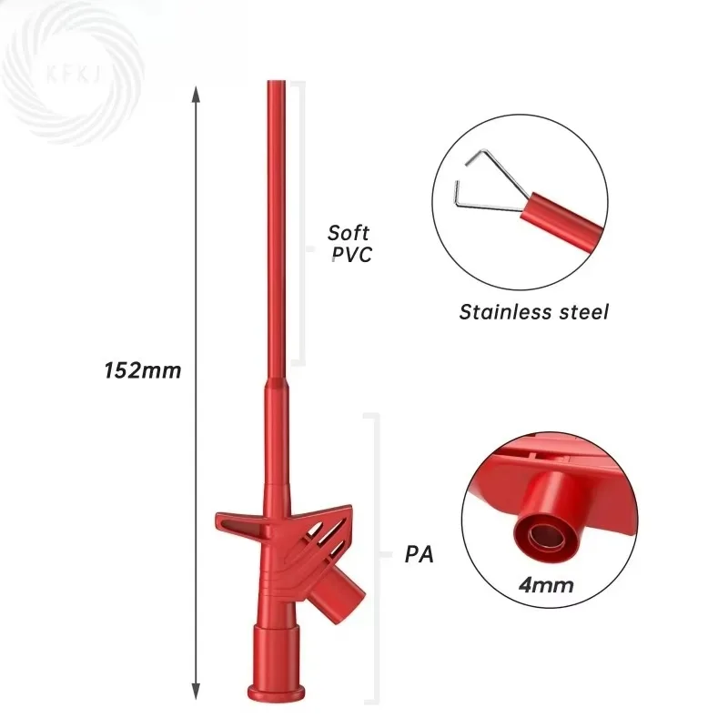 Hot For P5004 2pcs with 4mm High Voltage Flexible Professional Insulated Testing Probes1000V Socket Quick Test Hook Clip
Hot For P5004 2pcs with 4mm High Voltage Flexible Professional Insulated Testing Probes1000V Socket Quick Test Hook Clip