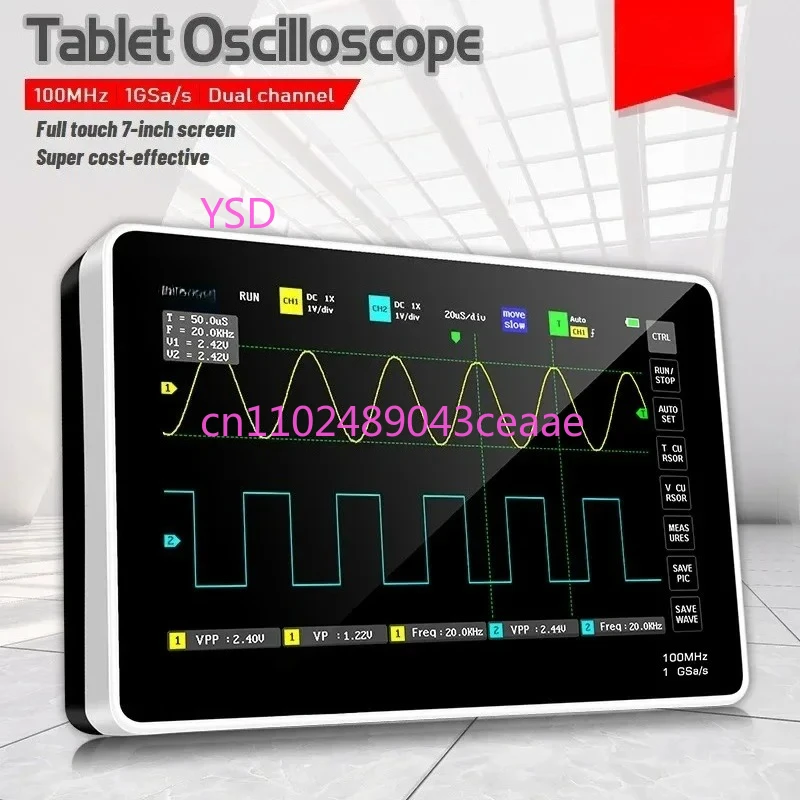 1013D Dual - Channel Digital Tablet | 100M Bandwidth, 1GS Sampling Rate, Mini Portable
1013D Dual - Channel Digital Tablet | 100M Bandwidth, 1GS Sampling Rate, Mini Portable