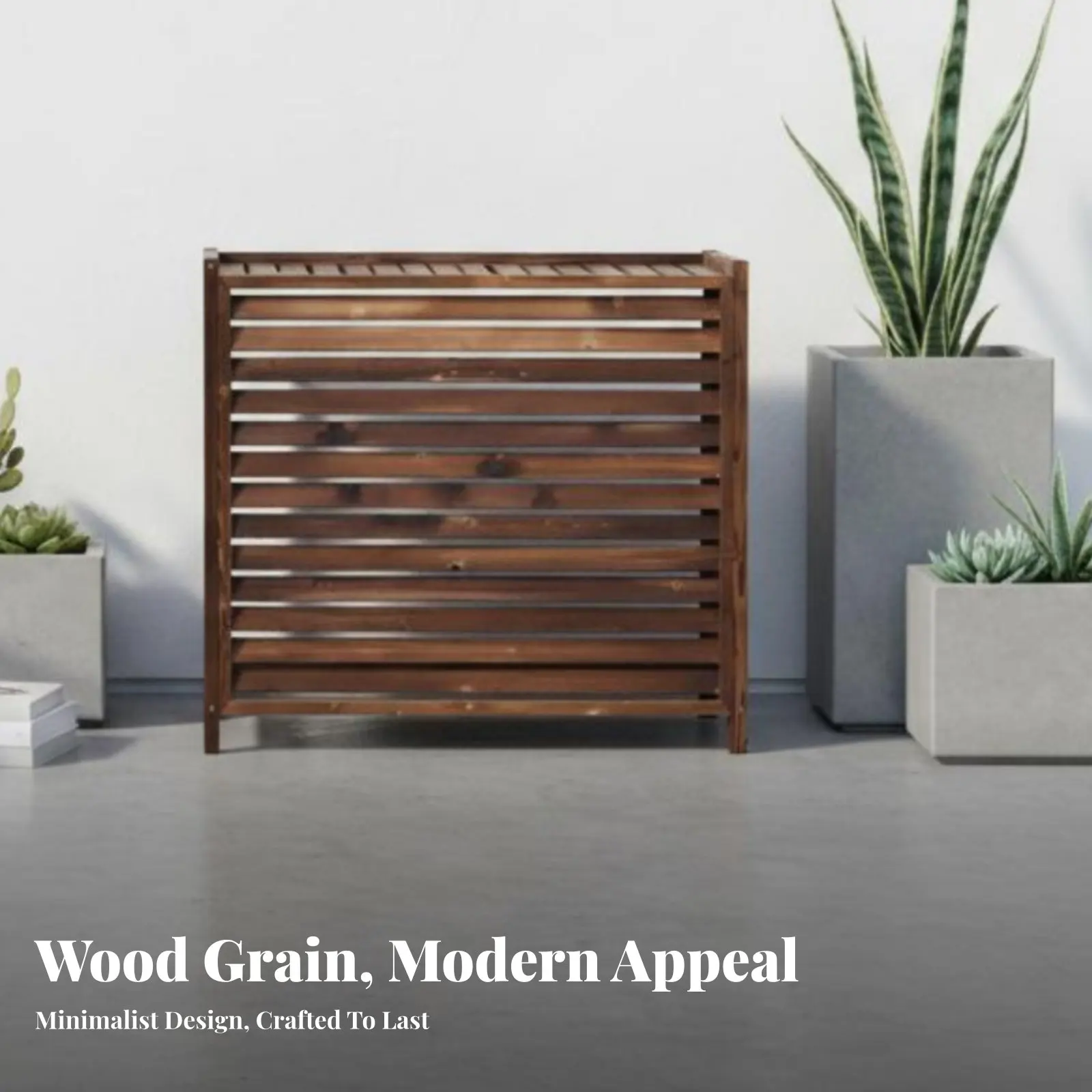 Slatted Air Cooling Appliance Hider Weather-Withstandant Appliance Screen Multi-Functional Design Particleswithstandant
Slatted Air Cooling Appliance Hider Weather-Withstandant Appliance Screen Multi-Functional Design Particleswithstandant