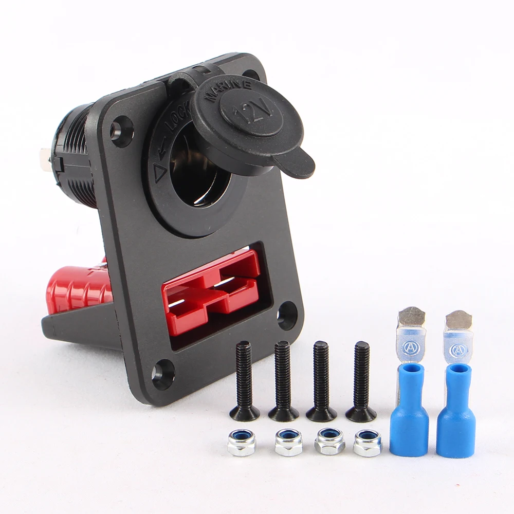 50A High Current Battery Quick Connector Plug to 12V/24V Cigarette Lighter Socket Flush Mount Power Panel for RV Boat Caravan
50A High Current Battery Quick Connector Plug to 12V/24V Cigarette Lighter Socket Flush Mount Power Panel for RV Boat Caravan