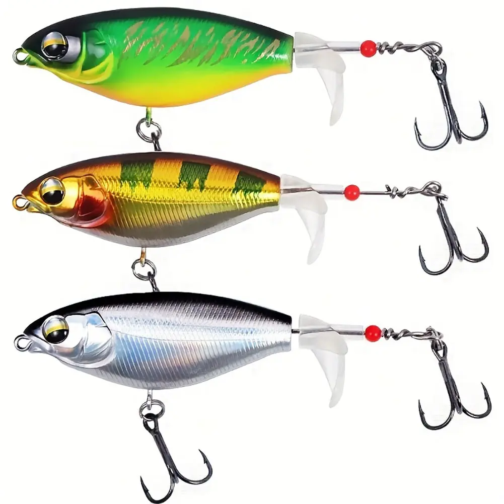 3Pcs Fishing Lures With BKK Hooks Topwater Pencil Plopper Fishing Baits For Freshwater Saltwater Bass Pike Perch 6g/10g
3Pcs Fishing Lures With BKK Hooks Topwater Pencil Plopper Fishing Baits For Freshwater Saltwater Bass Pike Perch 6g/10g