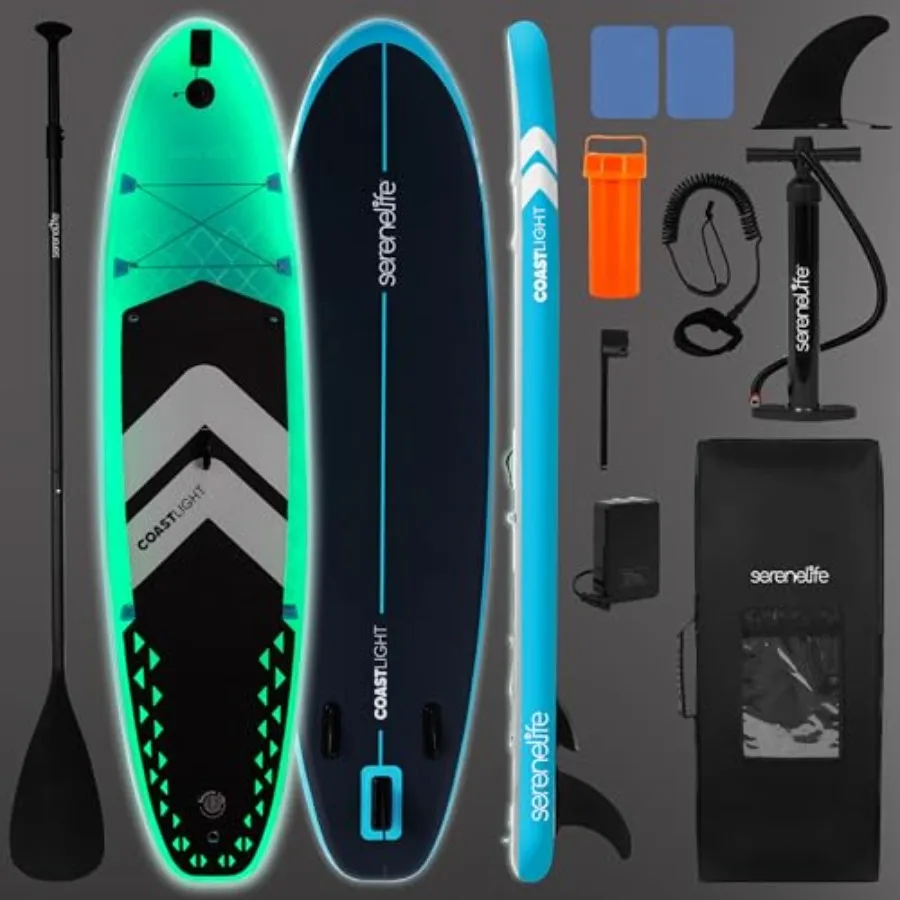 Inflatable Stand Up Paddle Board for youth and adults, durable PVC material, blue/gray color, wide stable design with non-slip
Inflatable Stand Up Paddle Board for youth and adults, durable PVC material, blue/gray color, wide stable design with non-slip