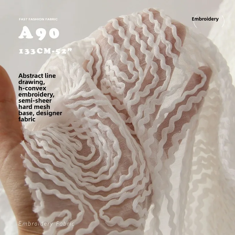Perspective Mesh Thread Embroidered Fabric for Soft Dress Shawl Veil Clothing Cloth Diy By The Yard Sewing Material
Perspective Mesh Thread Embroidered Fabric for Soft Dress Shawl Veil Clothing Cloth Diy By The Yard Sewing Material