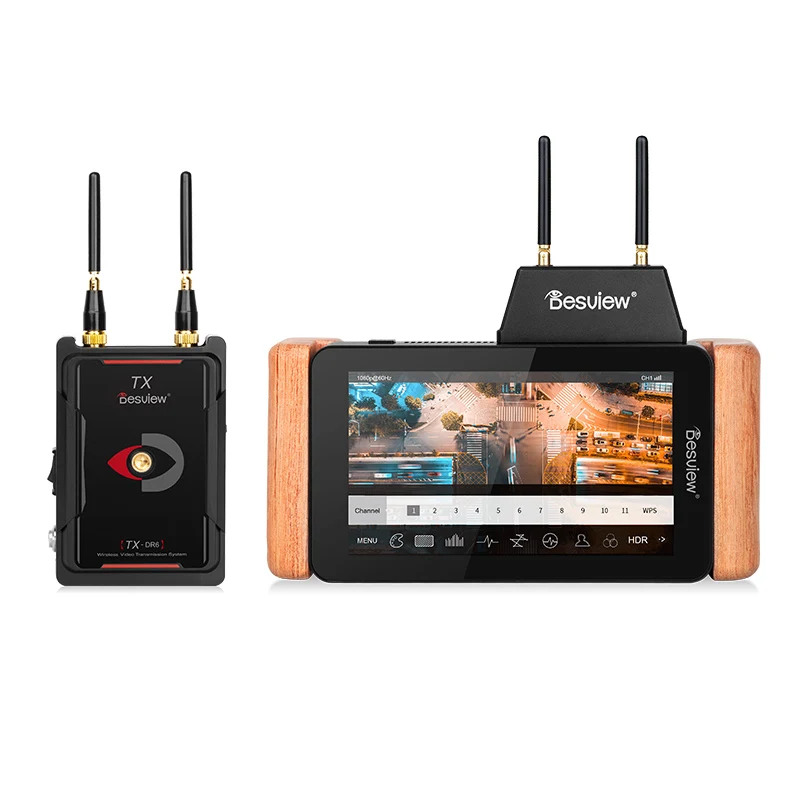 Desview DR6 wireless HD 1080P video transmitter and 5.5'' touchscreen monitor with 2000nits video receiver set
Desview DR6 wireless HD 1080P video transmitter and 5.5'' touchscreen monitor with 2000nits video receiver set