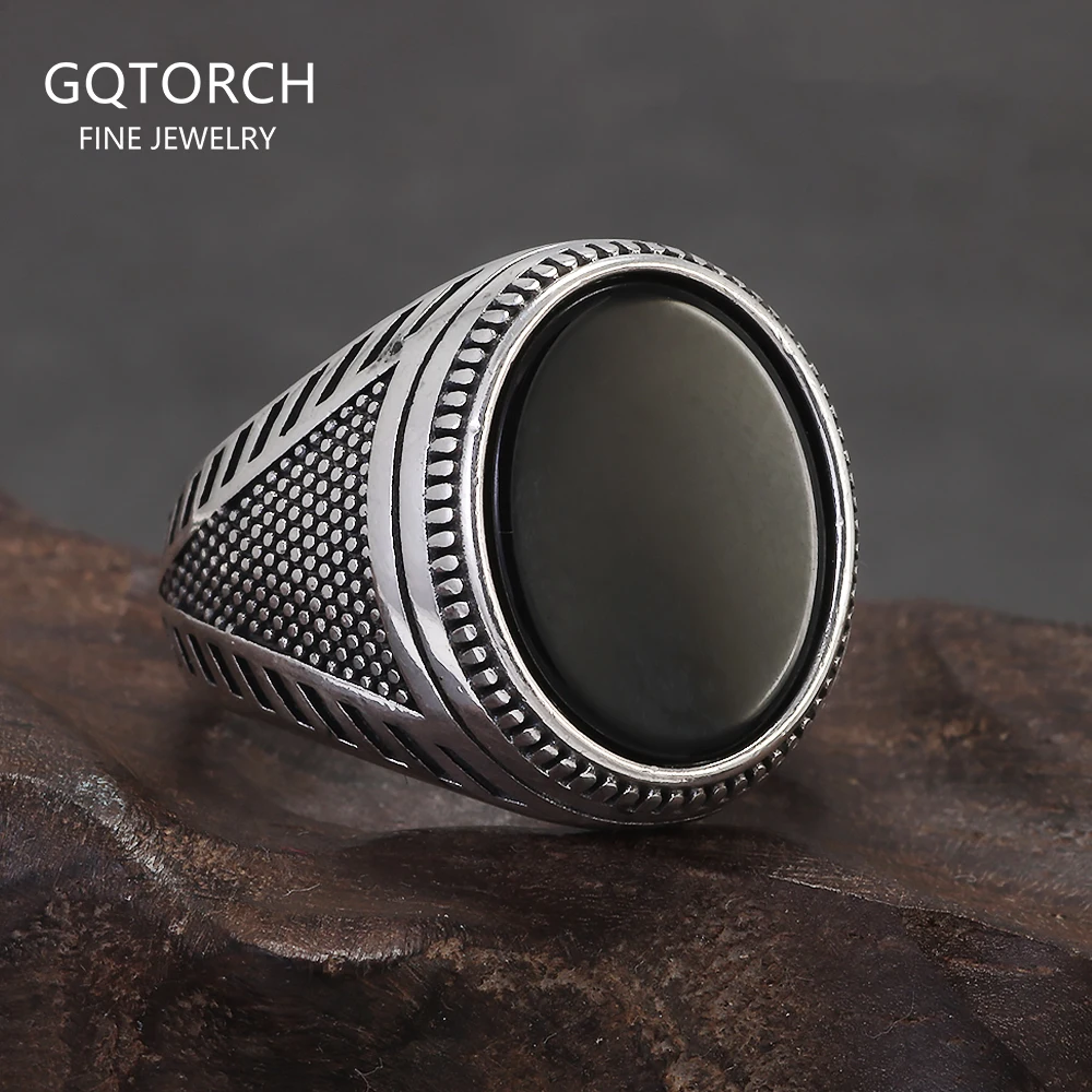 Real 925 Sterling Silver Oval Onyx Stone Signet Ring for Men Adjustable Turkey Wedding Ring Trendy Vintage Jewelry Gift
Real 925 Sterling Silver Oval Onyx Stone Signet Ring for Men Adjustable Turkey Wedding Ring Trendy Vintage Jewelry Gift