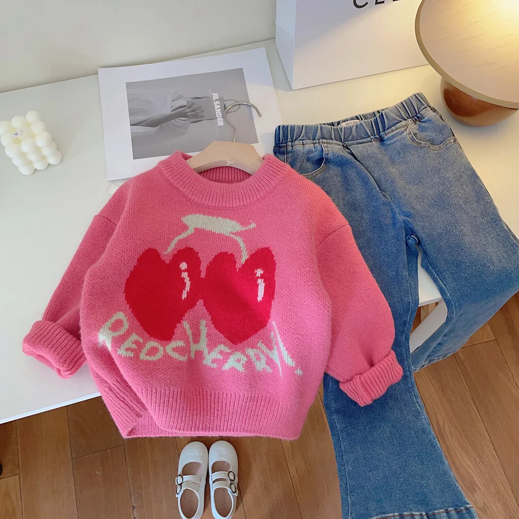 2025 Autumn/Winter Girls' New Fashionable Hoodie Knitted Top Cherry Round Neck Children Sweater
2025 Autumn/Winter Girls' New Fashionable Hoodie Knitted Top Cherry Round Neck Children Sweater