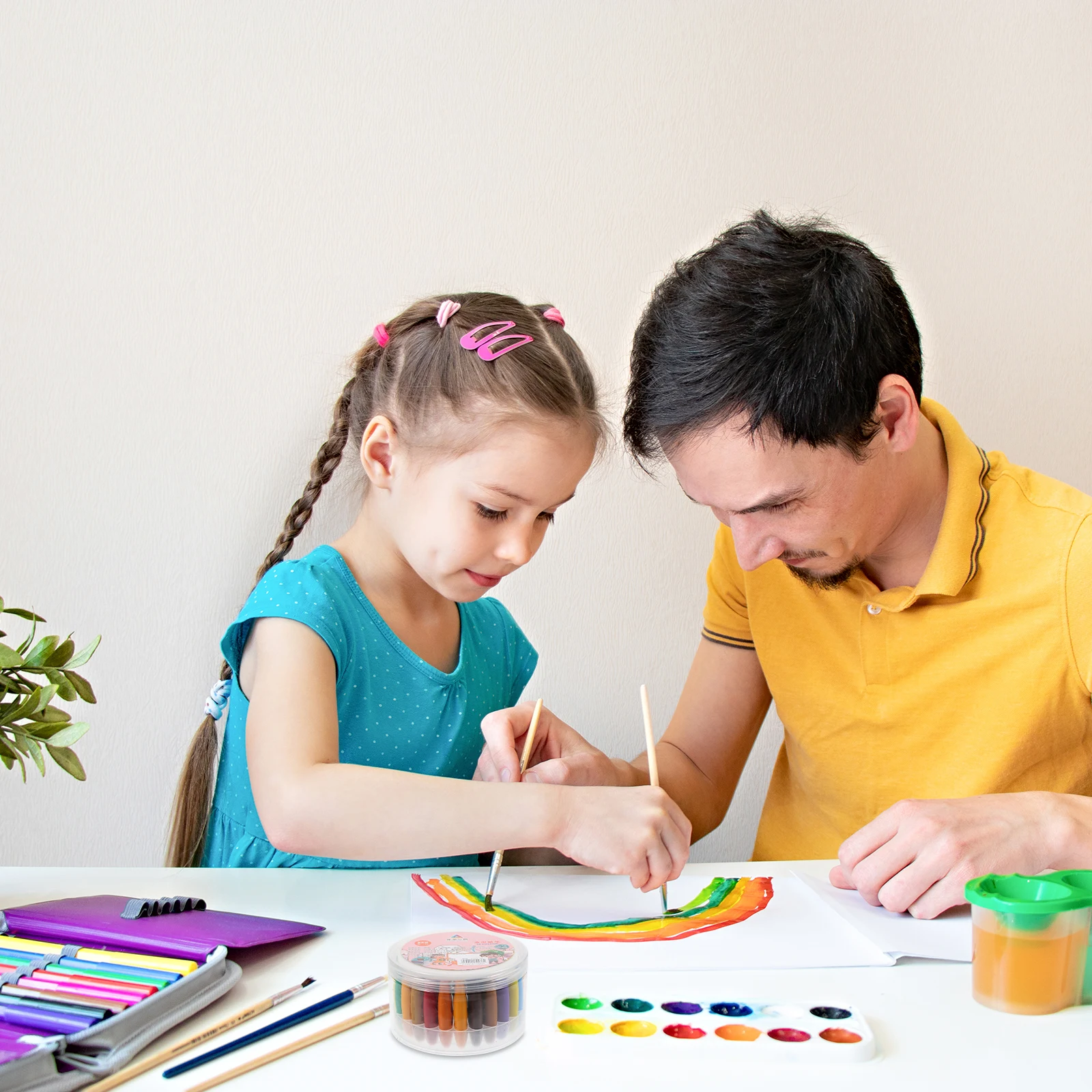 36 Pcs Washable Crayons for Kids Water Color Markers Toddler Painting Tools Dot Grooved Design Easy Grip Small for Children
36 Pcs Washable Crayons for Kids Water Color Markers Toddler Painting Tools Dot Grooved Design Easy Grip Small for Children