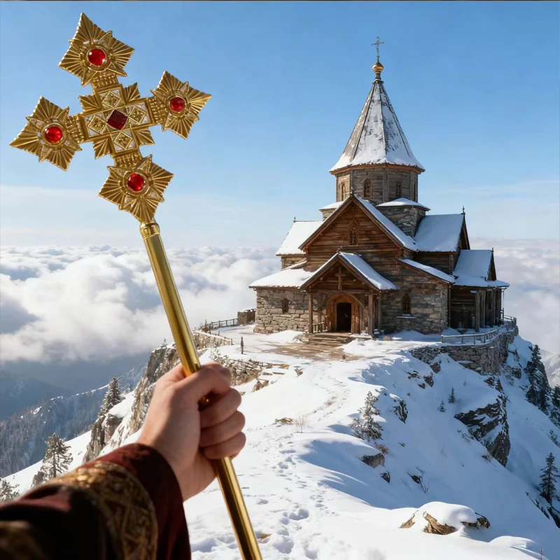 Exquisite Eastern Orthodox Ruby Set Cross Scepter Religious Church Celebration Ceremony Sacred Atmosphere Collection Inheritance
Exquisite Eastern Orthodox Ruby Set Cross Scepter Religious Church Celebration Ceremony Sacred Atmosphere Collection Inheritance