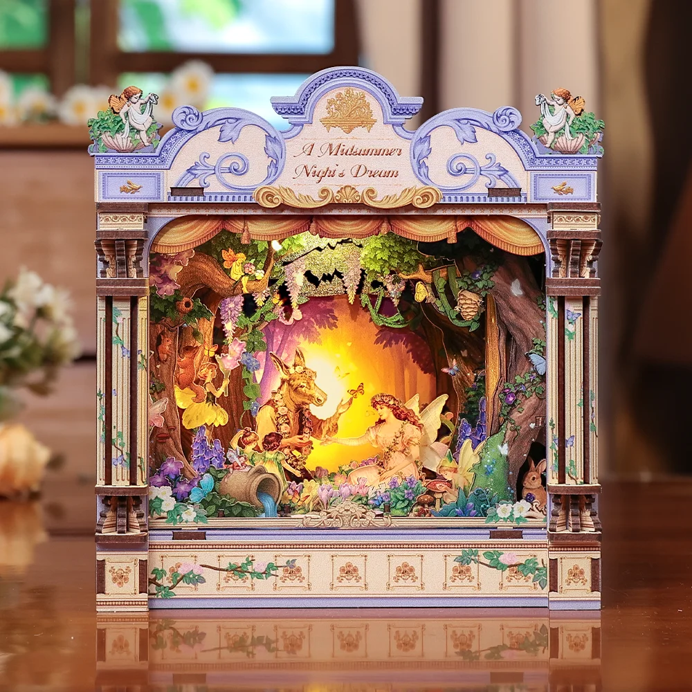 CUTEBEE Midsummer Dream DIY Book Nook Kit LED Miniature Wooden Dollhouse for Adults 3D Puzzle Bookshelf Insert Decor Craft Gift
CUTEBEE Midsummer Dream DIY Book Nook Kit LED Miniature Wooden Dollhouse for Adults 3D Puzzle Bookshelf Insert Decor Craft Gift