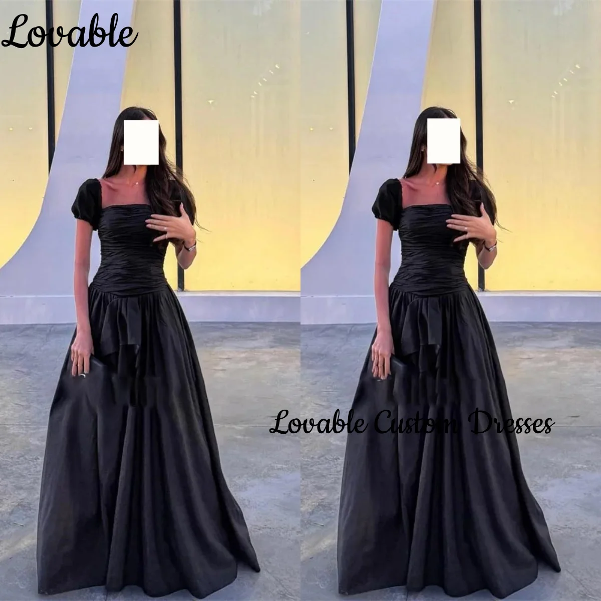 Black A-Line Vestidos De Festa A-Line Customize Dress Women Elegant Luxury Square Neckline Ruffle Zipper Gala Dresses Woman
Black A-Line Vestidos De Festa A-Line Customize Dress Women Elegant Luxury Square Neckline Ruffle Zipper Gala Dresses Woman