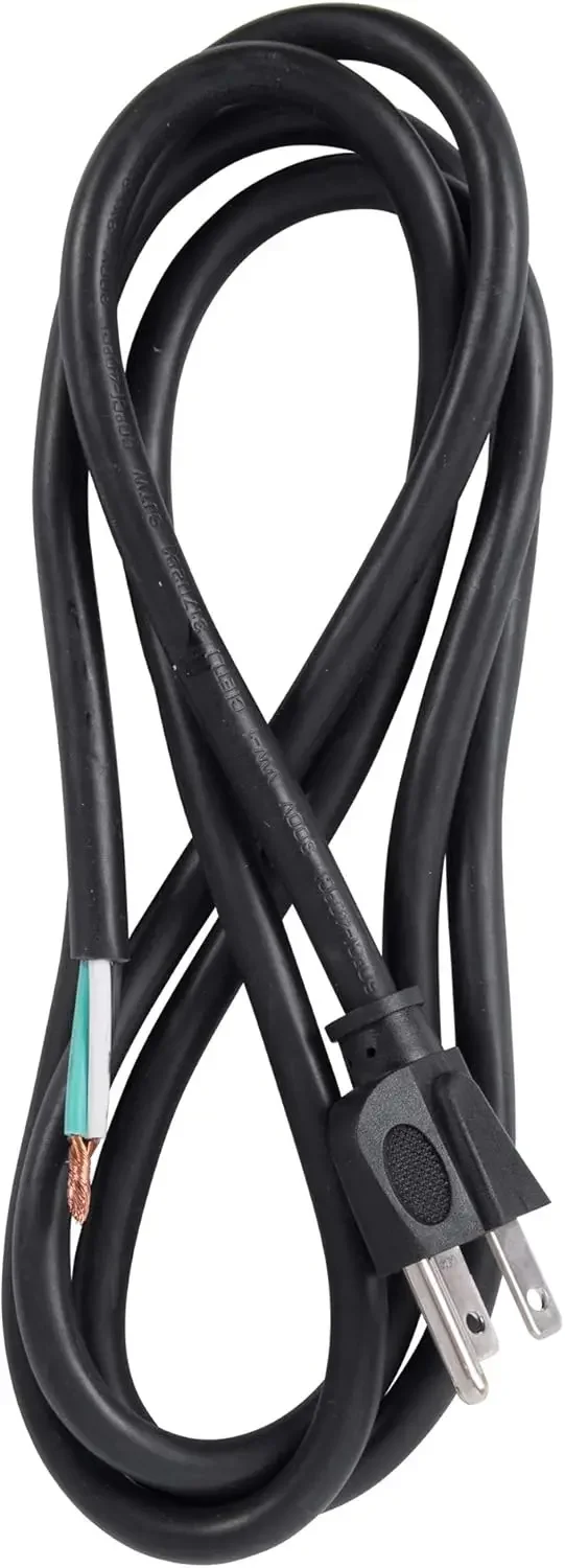 6 ft 16 AWG 3-Wire Appliance & Power Tool Cord – 13A/125V AC, Weather Resistant For Outdoor Use
6 ft 16 AWG 3-Wire Appliance & Power Tool Cord – 13A/125V AC, Weather Resistant For Outdoor Use