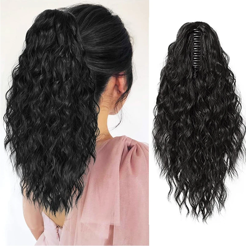 Fashionable European and American style corn perm large claw clip fluffy ponytail wig
Fashionable European and American style corn perm large claw clip fluffy ponytail wig