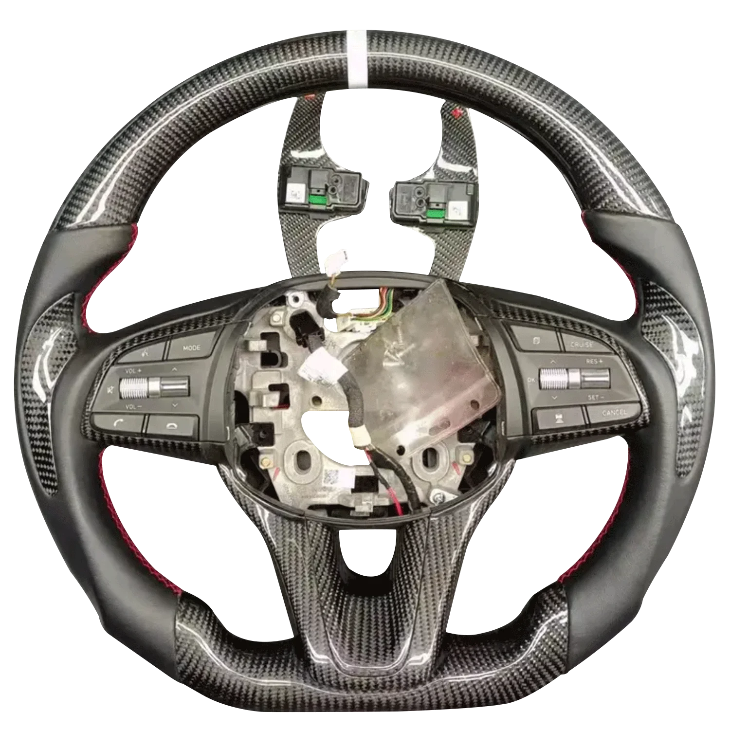 CarbMod Premium Custom Real Carbon Fiber Steering Wheel for Genisis G70
CarbMod Premium Custom Real Carbon Fiber Steering Wheel for Genisis G70