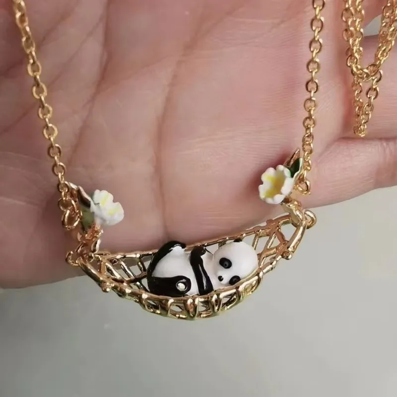Panda Sleeps In a Cradle Pendant Necklace
Panda Sleeps In a Cradle Pendant Necklace