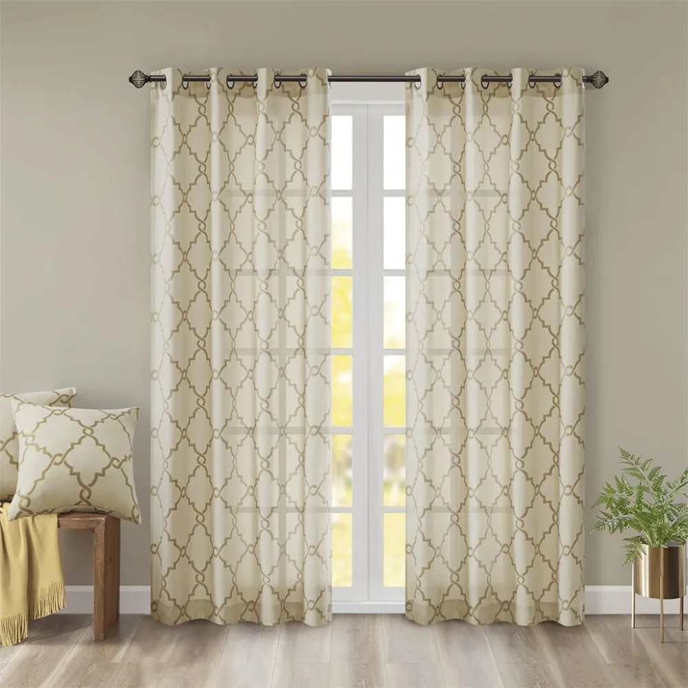 Fretwork Print Grommet Top Window Curtain Panel(Only 1 Pc Panel) Top Window Curtain Panel
Fretwork Print Grommet Top Window Curtain Panel(Only 1 Pc Panel) Top Window Curtain Panel