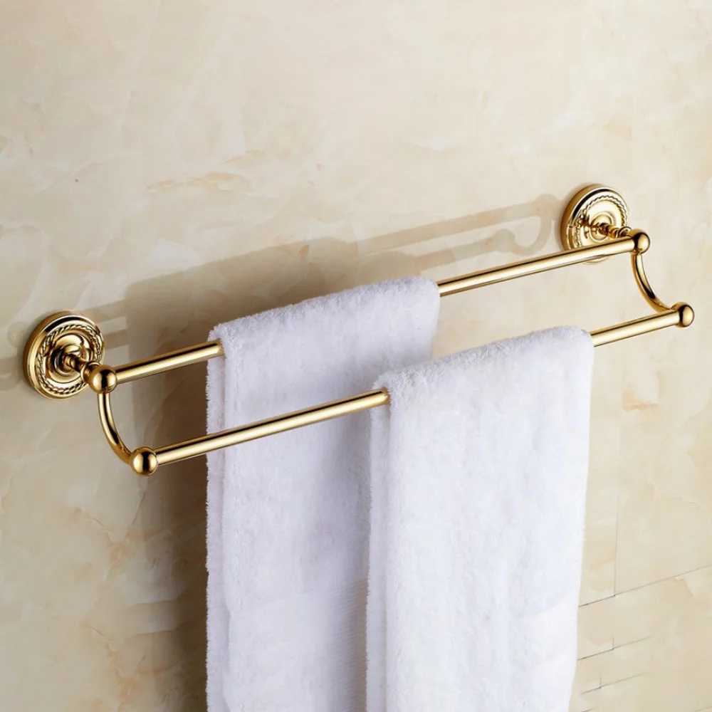 Towel Bar Double Towel Rail for Bathroom Wall Mounted Luxury Polished Gold Towel Holder Bathroom Accessories Nba602
Towel Bar Double Towel Rail for Bathroom Wall Mounted Luxury Polished Gold Towel Holder Bathroom Accessories Nba602