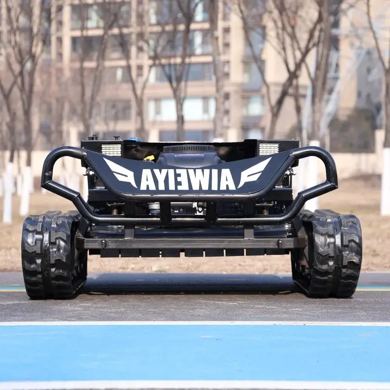 Customized zero-rotation tracked remote-controlled lawn mower, all-terrain grass chopper, suitable for yard, garden, and lawn
Customized zero-rotation tracked remote-controlled lawn mower, all-terrain grass chopper, suitable for yard, garden, and lawn