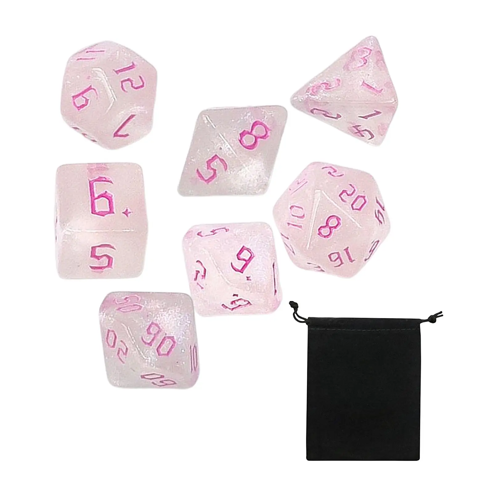 7 Pieces Polyhedral Dices Lightwheigt Table Game Dices for Family Gathering Role
7 Pieces Polyhedral Dices Lightwheigt Table Game Dices for Family Gathering Role