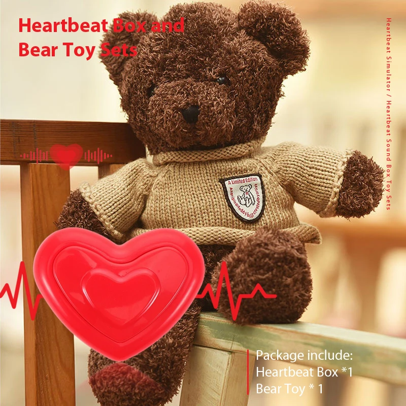 Heartbeat Box Bear Gift Set- 40cm Plush Bear & Heartbeat Simulator Box Combo with Magic Zipper Pocket for Parents Kids Lovers.
Heartbeat Box Bear Gift Set- 40cm Plush Bear & Heartbeat Simulator Box Combo with Magic Zipper Pocket for Parents Kids Lovers.