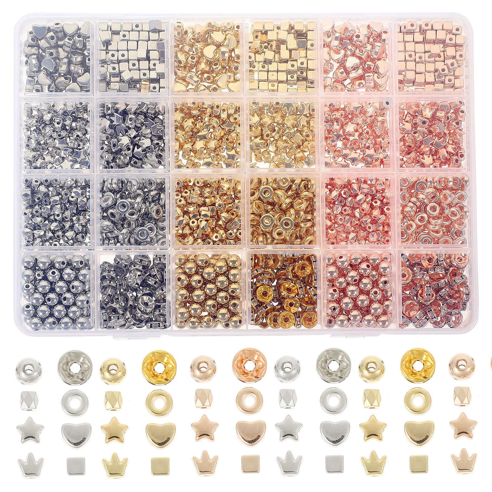 Spacer Beads Set Smooth Durable Colorful Loose Beads DIY Craft Jewelry Making Bracelet Necklace Earring Supplies
Spacer Beads Set Smooth Durable Colorful Loose Beads DIY Craft Jewelry Making Bracelet Necklace Earring Supplies