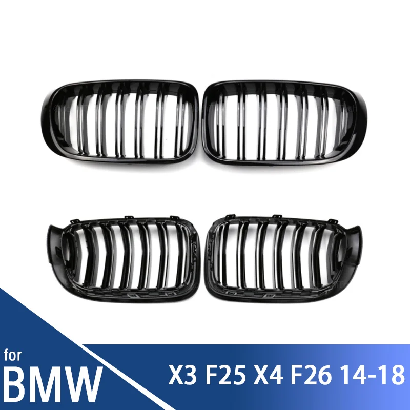 Bright Black M Look Front Bumper Kidney Grill Double Slat Racing Sport Grille for BMW X3 F25 X4 F26 2014-2018 Car Accessories
Bright Black M Look Front Bumper Kidney Grill Double Slat Racing Sport Grille for BMW X3 F25 X4 F26 2014-2018 Car Accessories