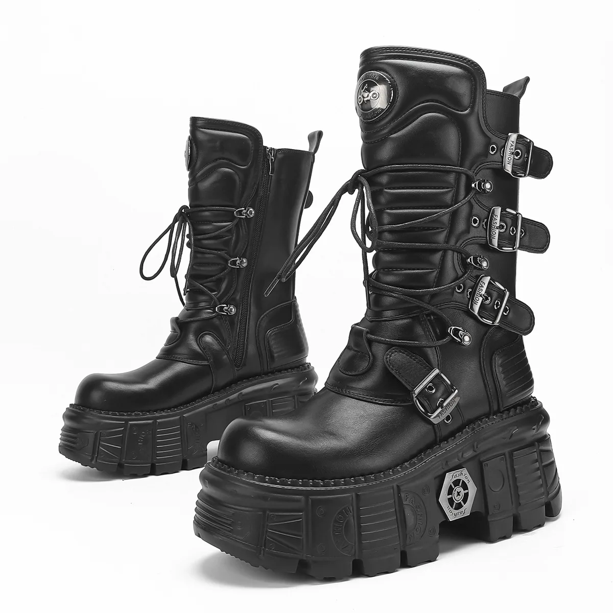 NEW Dark Retro Thick-Soled Cyberpunk Tank Motorcycle Super Hot Patent Leather Mid-Calf Boots
NEW Dark Retro Thick-Soled Cyberpunk Tank Motorcycle Super Hot Patent Leather Mid-Calf Boots