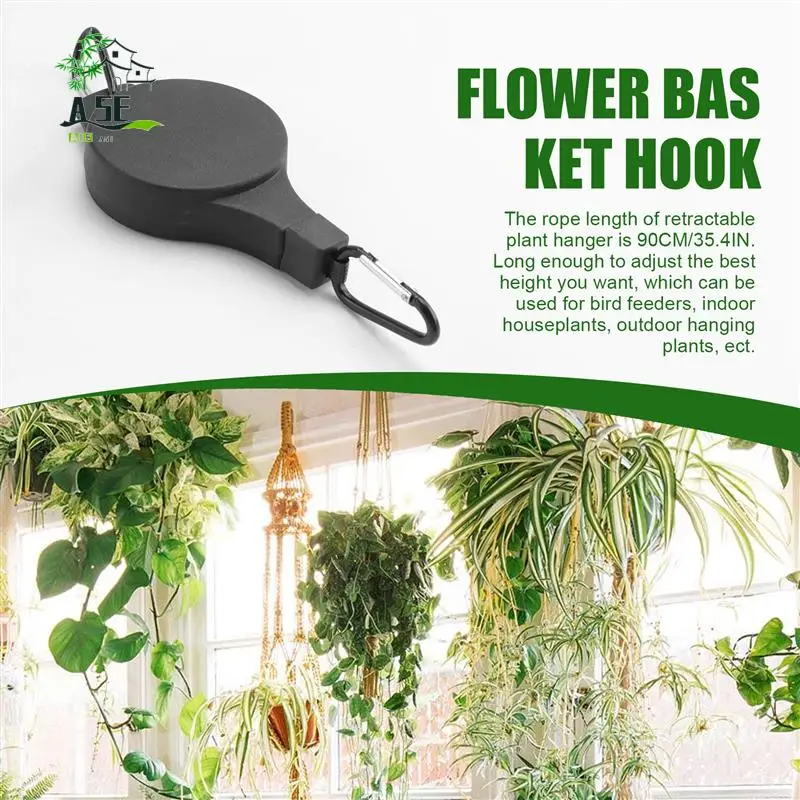 A05E-6 Pack Plant Pulley Retractable Hanger Easy Reach Plant Pulley Adjustable Height Wheel For Hanging Plants Indoor
A05E-6 Pack Plant Pulley Retractable Hanger Easy Reach Plant Pulley Adjustable Height Wheel For Hanging Plants Indoor