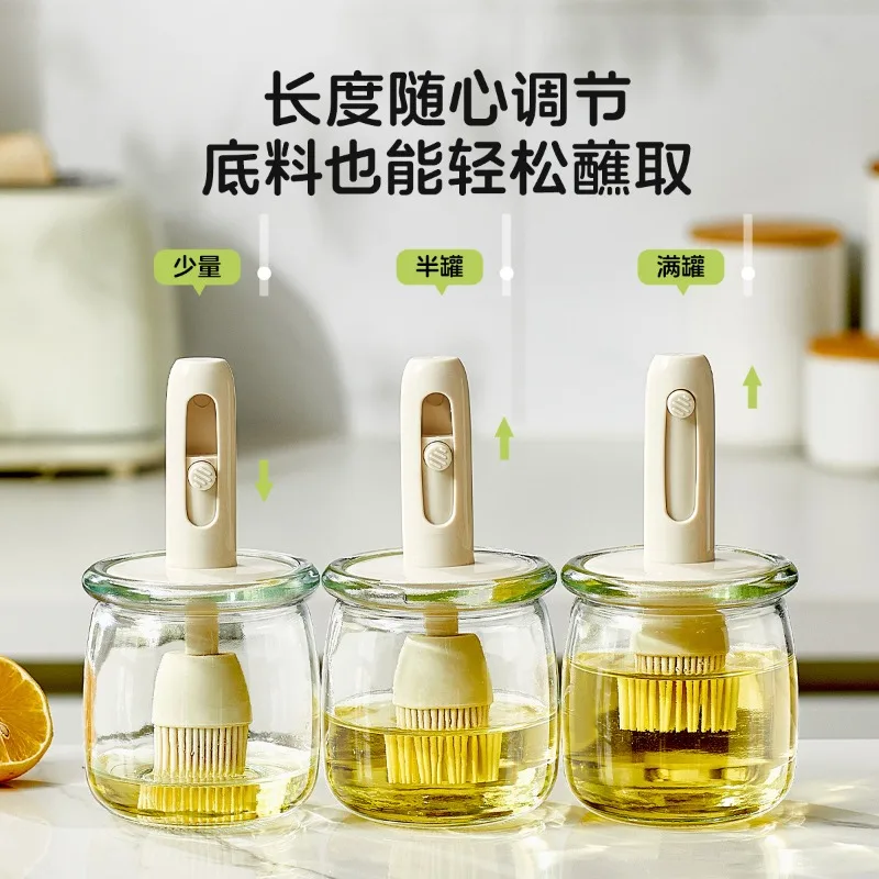 Telescopic oil brush bottle, glass oil bottle, kitchen baking oil brush, outdoor barbecue oil brush, heat-resistant oil brush
Telescopic oil brush bottle, glass oil bottle, kitchen baking oil brush, outdoor barbecue oil brush, heat-resistant oil brush