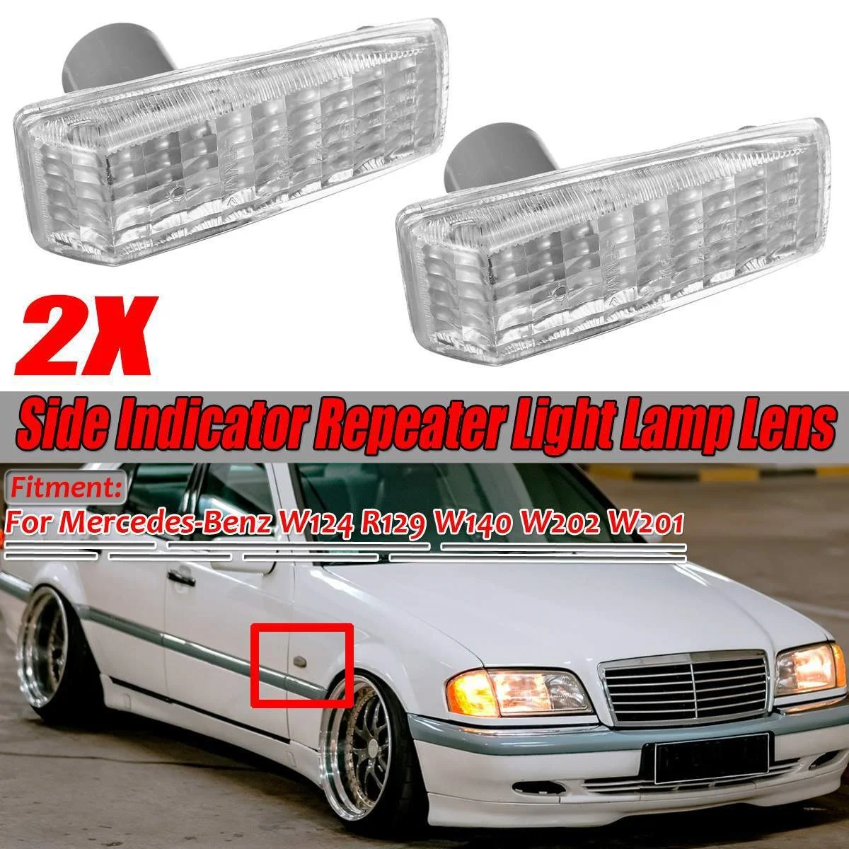 Подходит для Mercedes-Benz W124, R129, W140, W202, W201 флесовый боковой фонарь рулевого света белого, желтого и черного цвета.
Подходит для Mercedes-Benz W124, R129, W140, W202, W201 флесовый боковой фонарь рулевого света белого, желтого и черного цвета.
