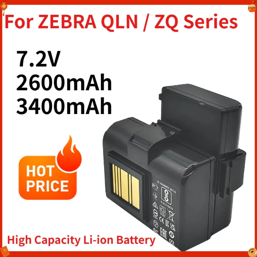 For ZEBRA QLN220 QLN320 ZQ500 ZQ510 ZQ520 Printer Battery 7.2V 3400mAh High Capacity Replacement Li-ion Battery Pack
For ZEBRA QLN220 QLN320 ZQ500 ZQ510 ZQ520 Printer Battery 7.2V 3400mAh High Capacity Replacement Li-ion Battery Pack