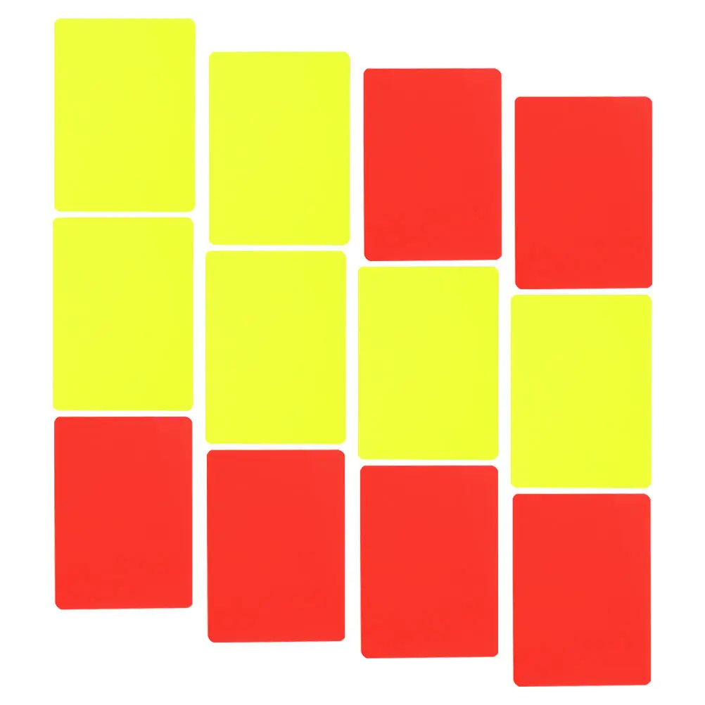 12 Pcs Football Referee Cards Sports Penalty Game Soccer Accessories Professional Red Yellow
12 Pcs Football Referee Cards Sports Penalty Game Soccer Accessories Professional Red Yellow