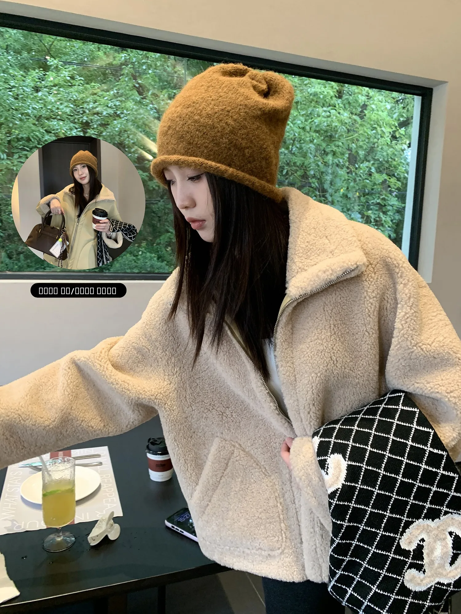 A Women's Thiened Lamb Fur Jaet Double-Sided Wear Loose Fit Autumn Winter Outerwear Warm Commute Sle Long Sve Zipper
A Women's Thiened Lamb Fur Jaet Double-Sided Wear Loose Fit Autumn Winter Outerwear Warm Commute Sle Long Sve Zipper