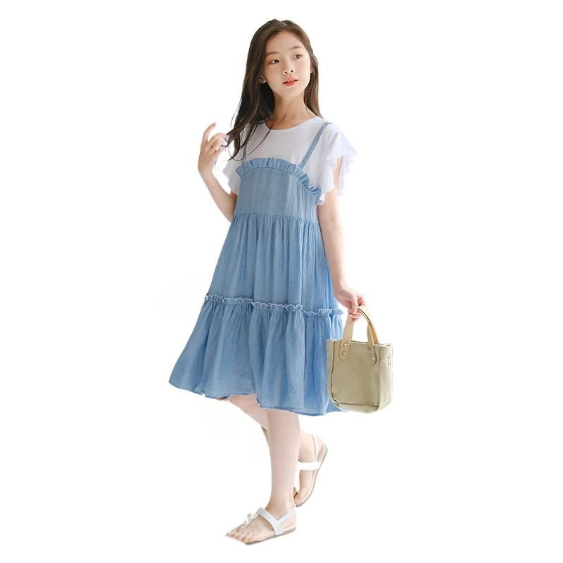 Baby Girl Dress children's summer clothing Casual thin princess dress Blut short sleeved pure cotton dress Kids adhesive clothes
Baby Girl Dress children's summer clothing Casual thin princess dress Blut short sleeved pure cotton dress Kids adhesive clothes