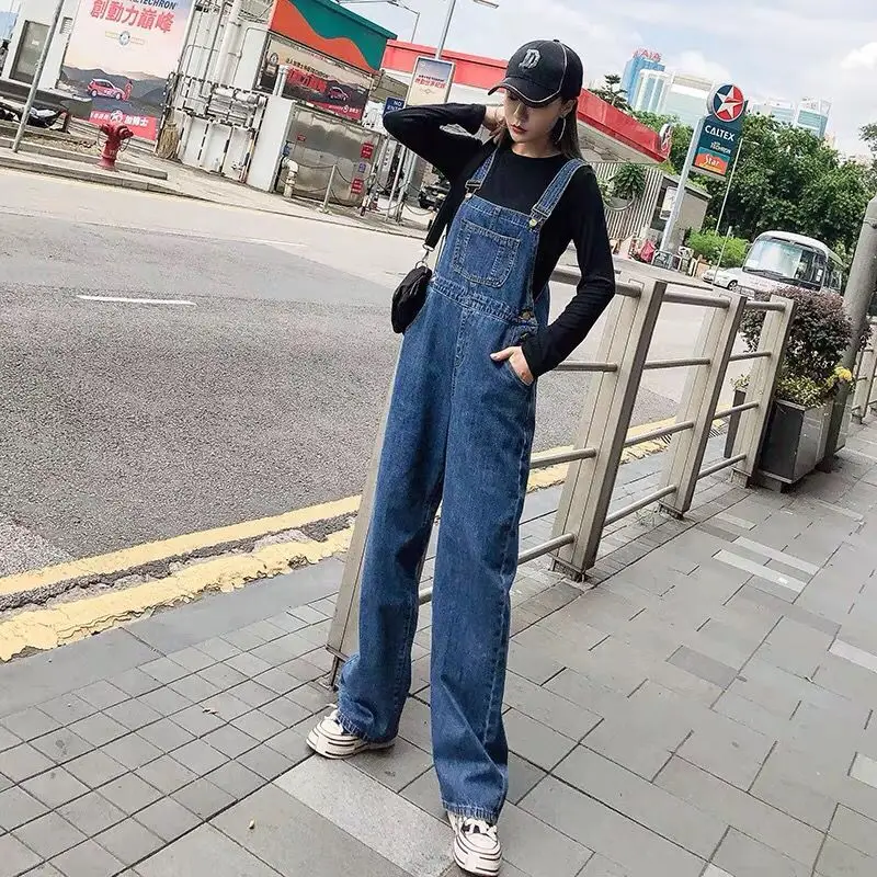 Свободные джинсовые комбинезоны с широкими штанинами для женщин, с высокой талией, прямые, модные, в корейском стиле, с эффектом похудения
Свободные джинсовые комбинезоны с широкими штанинами для женщин, с высокой талией, прямые, модные, в корейском стиле, с эффектом похудения