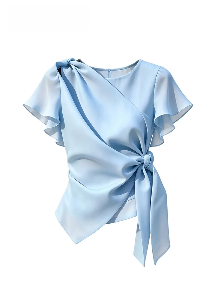 Fashionable Short Sleeve Shirt for plus Size Women Elegant Asymmetrical Design Summer New Style CarACLUB Ladies Top
Fashionable Short Sleeve Shirt for plus Size Women Elegant Asymmetrical Design Summer New Style CarACLUB Ladies Top