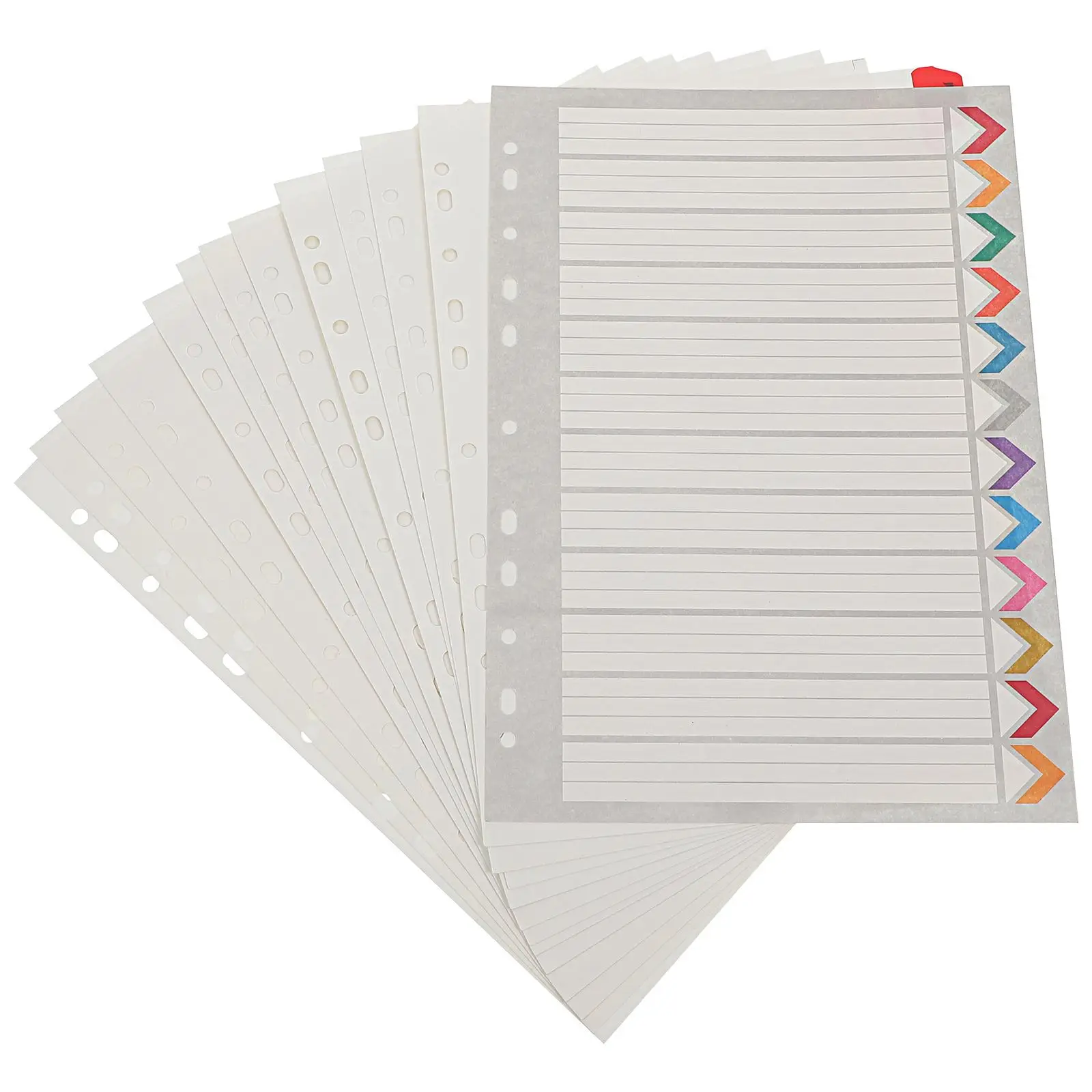 12 Sheets Binder Dividers Paper Tabs for Lever Arch Notebooks File Organization Page Separators Indexing Tools
12 Sheets Binder Dividers Paper Tabs for Lever Arch Notebooks File Organization Page Separators Indexing Tools