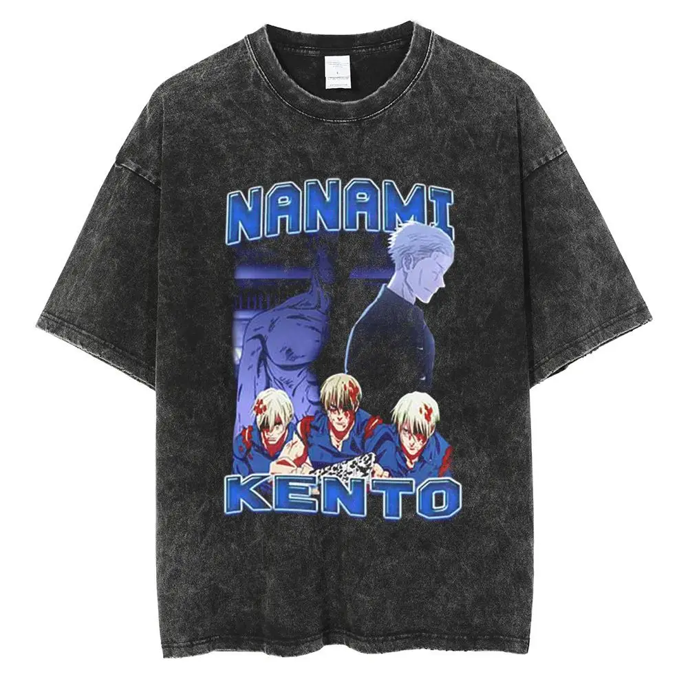 Футболка Jujutsu Kaisen с черным графическим принтом, летняя, хлопковая, унисекс, повседневная, уличный стиль, с коротким рукавом, тренд Y2K
Футболка Jujutsu Kaisen с черным графическим принтом, летняя, хлопковая, унисекс, повседневная, уличный стиль, с коротким рукавом, тренд Y2K