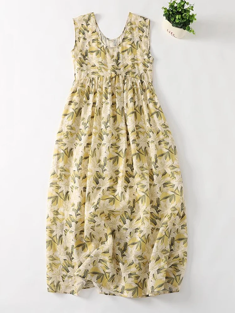 Vintage Chic Floral Print Women Dress 2025 New Summer Casual Loose Sleeveless Tank Dresses Female Bohemian Vest Dress
Vintage Chic Floral Print Women Dress 2025 New Summer Casual Loose Sleeveless Tank Dresses Female Bohemian Vest Dress