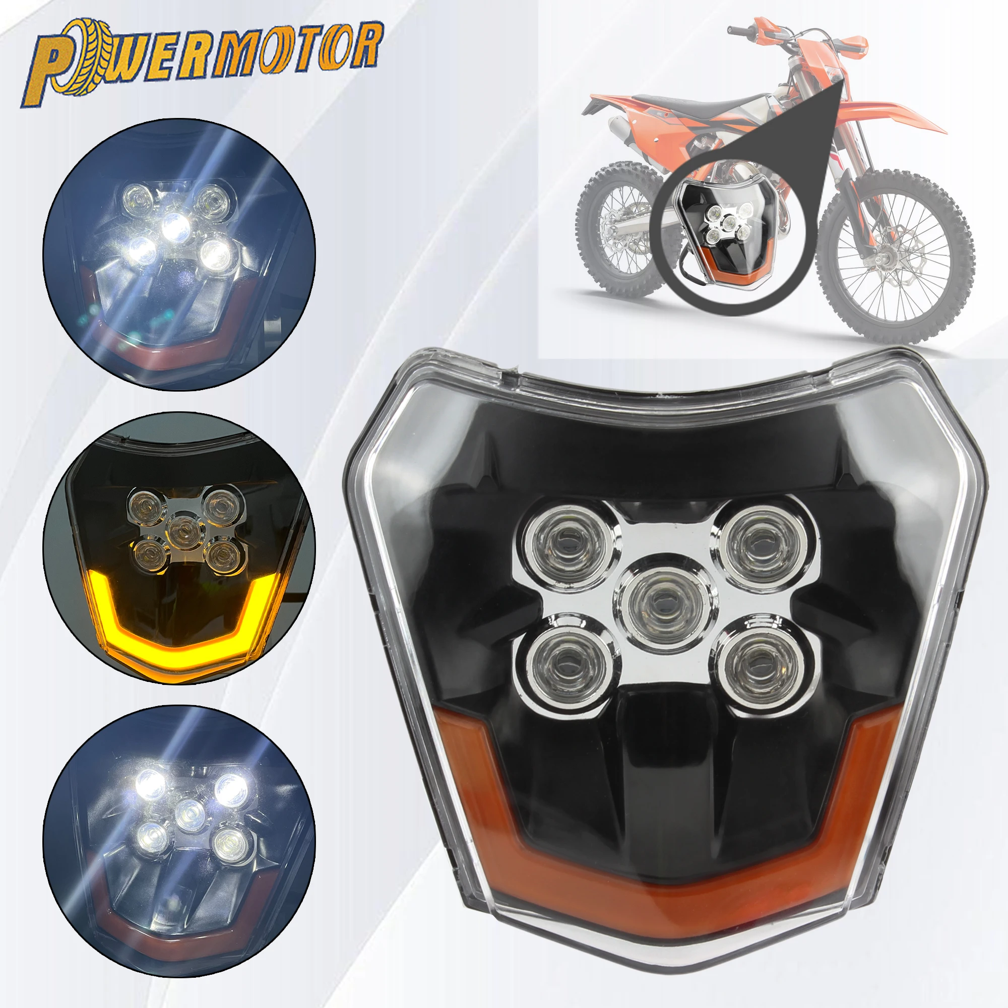 for KTM Motocross LED Headlight EXC XC SX MX XC 125 250 300 450 Enduro DirtBike Off Road Racing Headlamp Wick Replacement Parts
for KTM Motocross LED Headlight EXC XC SX MX XC 125 250 300 450 Enduro DirtBike Off Road Racing Headlamp Wick Replacement Parts