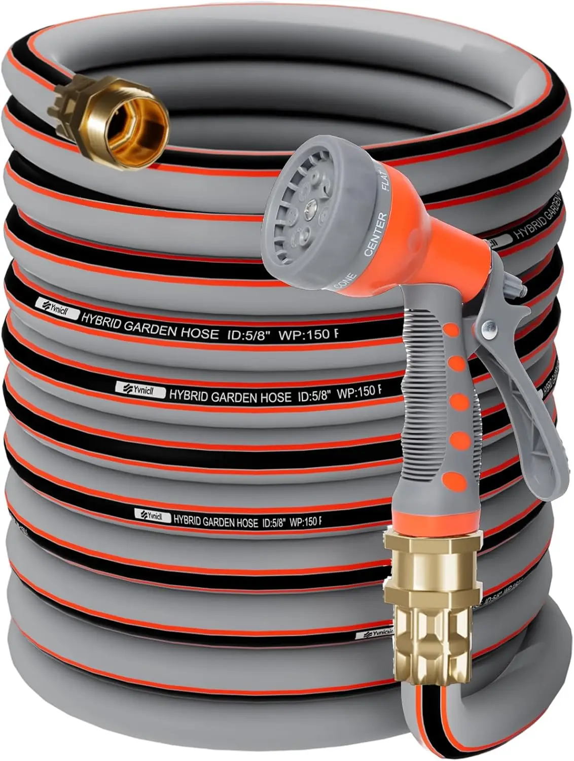 75ft Heavy Duty Rubber Water Hose, No Kink, 5/8in, Brass Fittings, Spray Nozzle Included
75ft Heavy Duty Rubber Water Hose, No Kink, 5/8in, Brass Fittings, Spray Nozzle Included